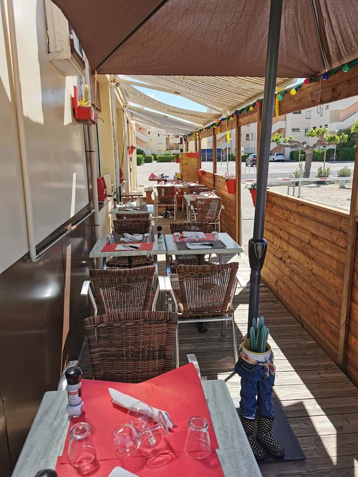Terrasse du restaurant au Barcarès